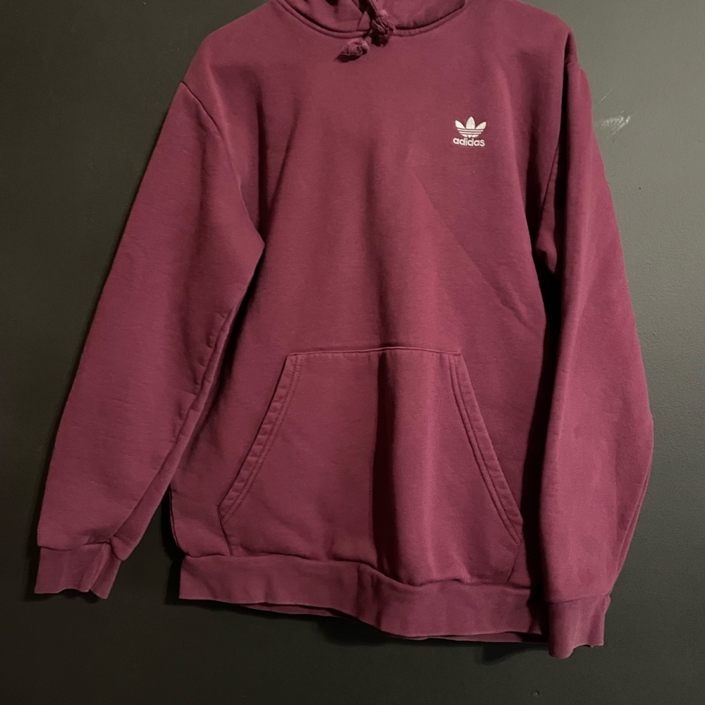 Adidas Men's Burgundy Hoodie